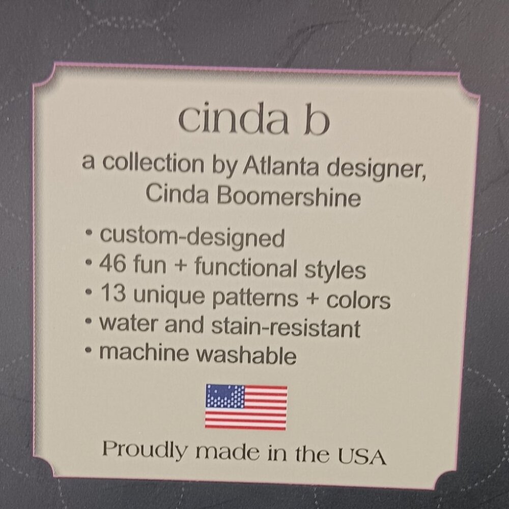 CINDA B- Jet Set Black-Tote-Purse-Shoulder Bag-Quilted Pattern-Black-White - Picture 6 of 10